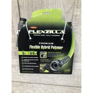Flexzilla HFZG505YW 5/8" x 5' Lead-in Water Hose Flexible Hybrid Polymer Hose